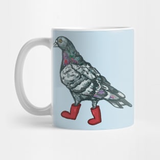 Pigeon in wellies Mug